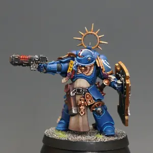 Space Marines Ultramarines Lieutenant with Storm Shield Indomitus Warhammer 40k ProPainted Tabletop Miniature Commission