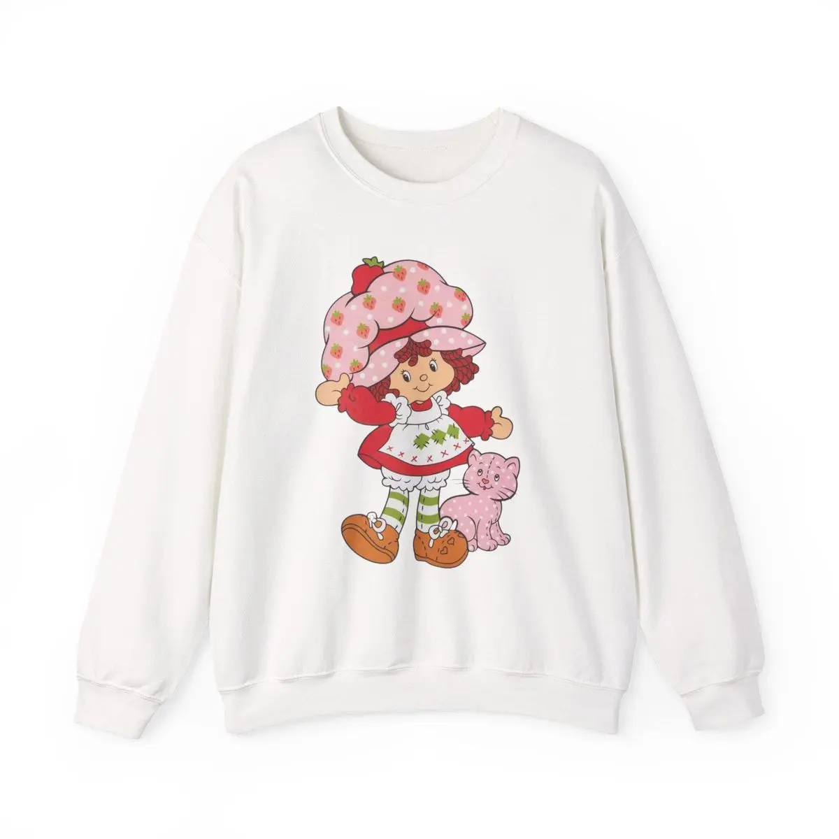 Vintage Strawberry Shortcake 80s Cartoon Crewneck Sweatshirt, Cute Retro Sweater Gift, Unisex Pullover, Funny Sweat Top, Unisex Sweater Pullover Tee