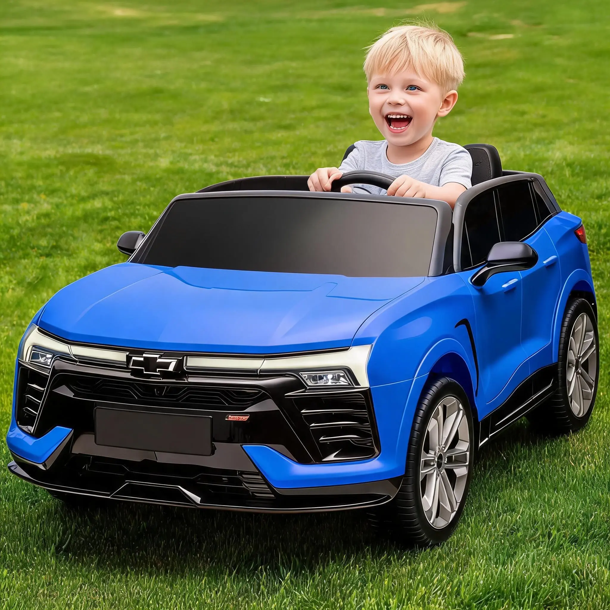 Summervibes Flash sale toy items 24V 2-Seater Licensed Chevrolet Electric Ride-On Car SUV for Kids – Battery Powered, Parent Remote Control, Spring Suspension, LED Lights, wireless, Safety Belt, 3 Speeds – Electric Vehicle for Boys & Girls