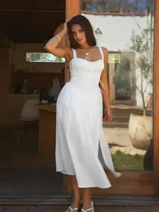 Loretta Stretch Poplin Maxi Dress