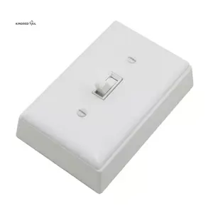 Electrical Switch - Non-Metallic PVC Raceway Toggle Switch Box Kit – 15 Amp Surface Mount Electrical Switch with Faceplate & Device, White – Easy DIY Circuit Extension & Wall Raceway System