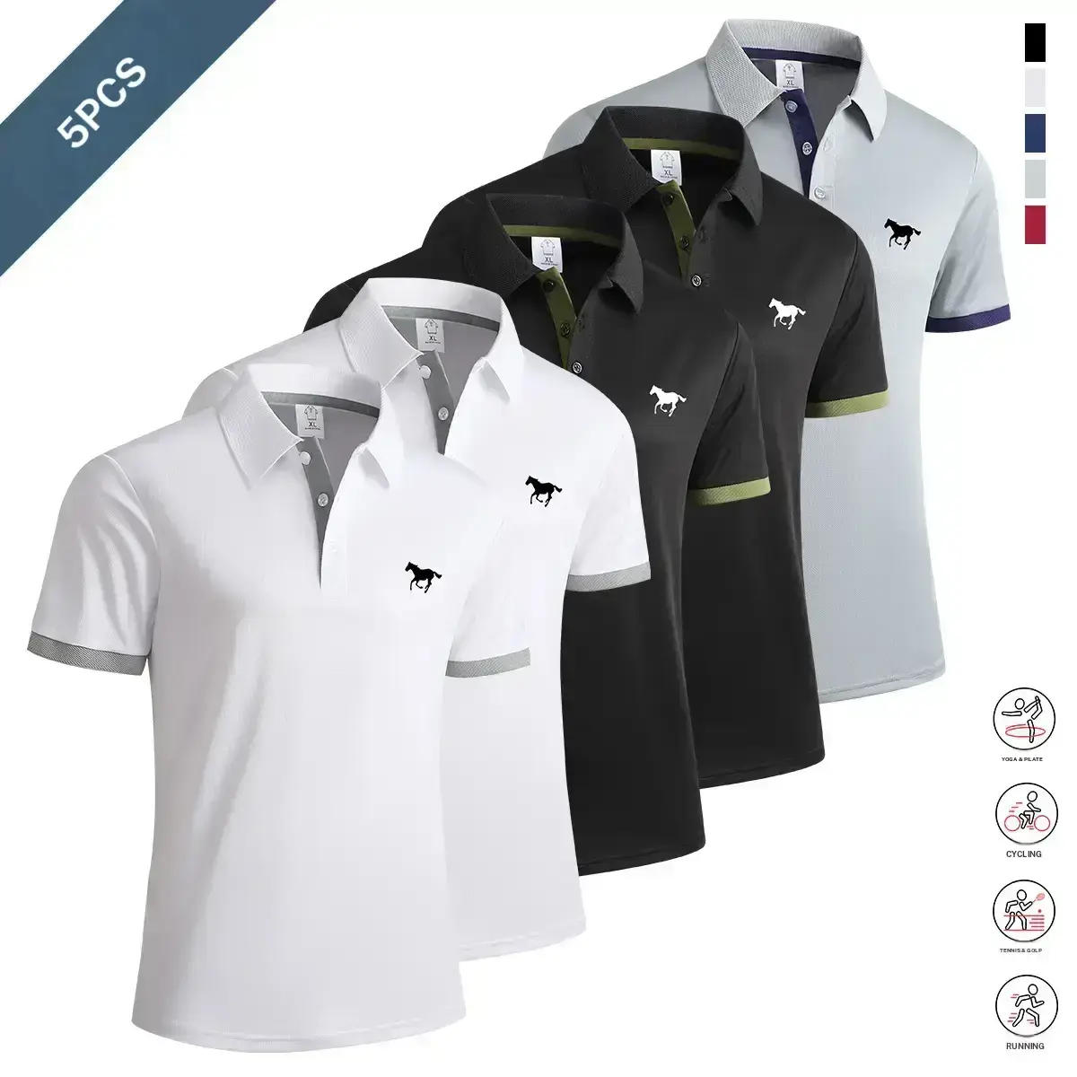 White + White + Black + Black + Gray