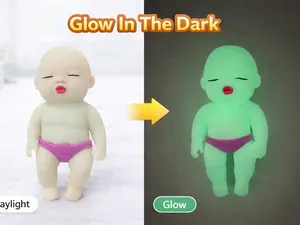 Stretchy Toy Glow In The Dark - Stress Relief Toy - Sand-Filled Stress Relief Doll 5.1 Inches / 13cm | Oddly Satisfying Squishy Toy