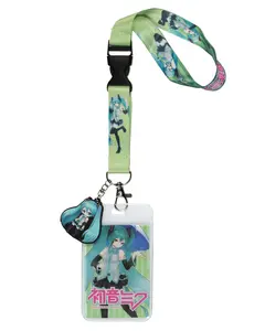 Hatsune Miku Merch Wristlet Keychain Lanyard Hand Wrist Lanyard Strap for Keys, ID Badge Holder, Wallet, Cell Phone