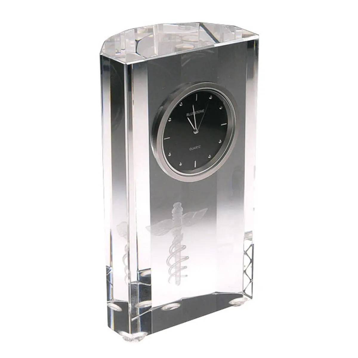 212 MAIN Bluestone Designs Justice Half-Moon Crystal Clock - Commercial Office Furniture, Indoor Decoration