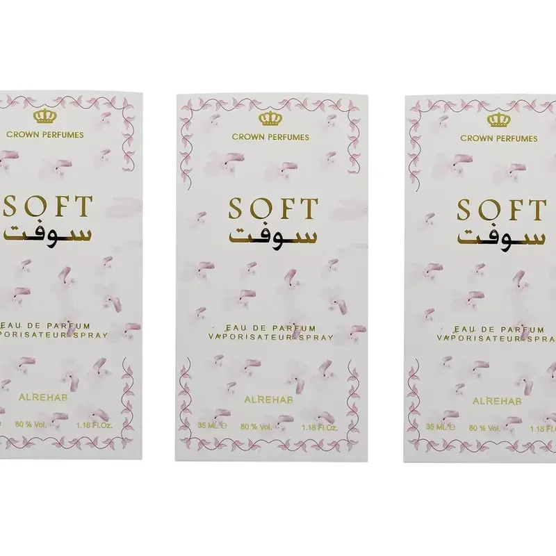 3 pack of Soft Eau de Parfum Spray for Women, 35ml by Al-Rehab