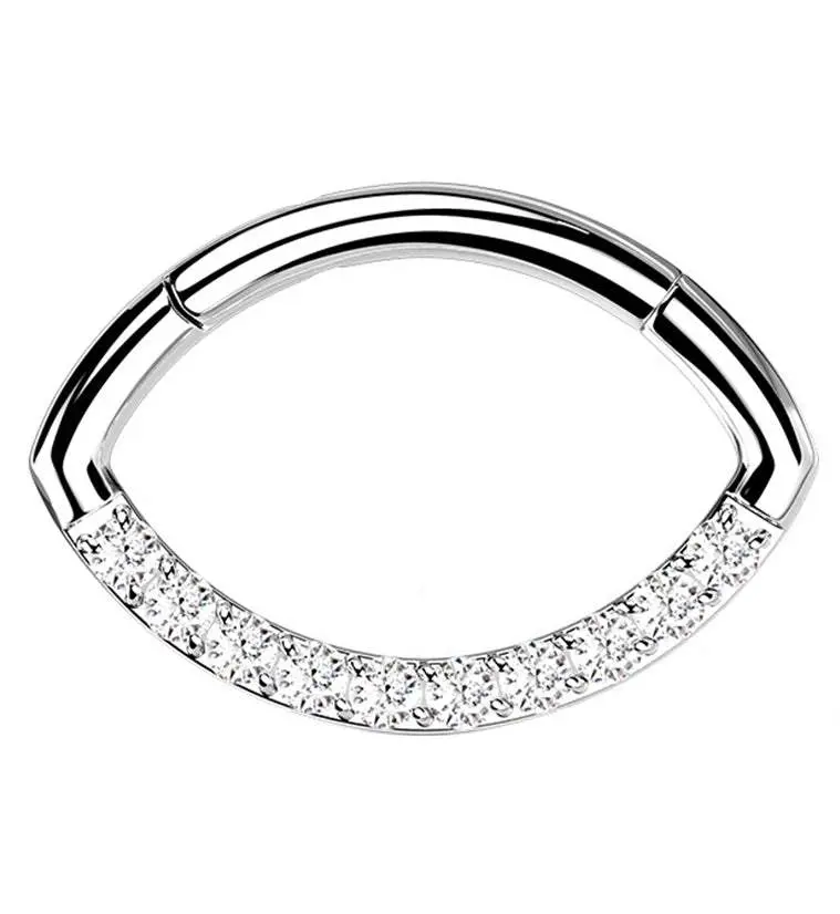 Oculus CZ Titanium Hinged Segment Ring