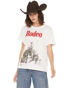 Girl Dangerous Women's Rodeo Horse Short Sleeve Graphic Tee - Bbsu325-111
