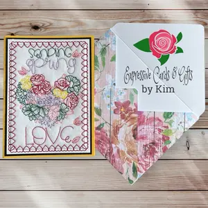 Sending Spring Love Embroidered Greeting Card