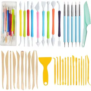 41 count Plastic Polymer Clay Art Tools Set for  Adults, Pottery Tools,Ceramic Supplies for Engraving, Embossing, Shaping,Sculpting,Modeling