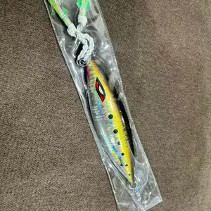 1 PC 500g Slow Pitch Jig Saltwater Fishing Lures Flat Fall Jigs, Jigging Baits with BKK double Hook