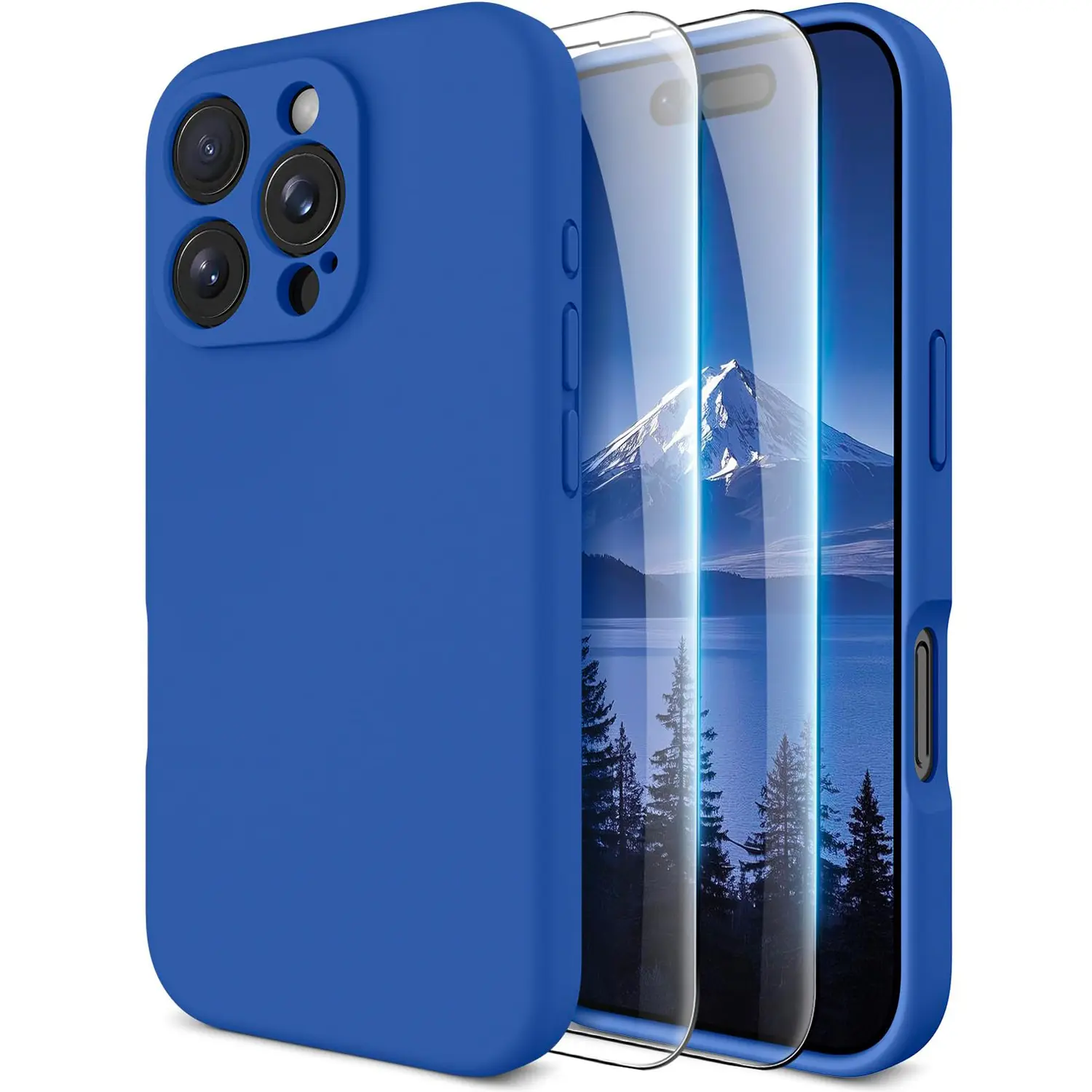 OTOFLY MagSafe Cellphone Casing for iPhone 16 Pro Max - Liquid Silicone Ultra Slim Shockproof Cover, 2 Tempered Screen Protectors, Soft Anti-Scratch Microfiber Lining, Wireless Flash Compatible, Manufacturer Warranty, Device Protection