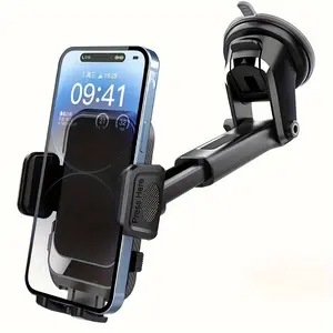 Universal Car Suction Cup Phone Holder Mount with Rotatable Design - Waterproof and Sticky Gel Pad Secure Smartphone Mount for Secure Hold - Durable ABS Material and Easy Installation