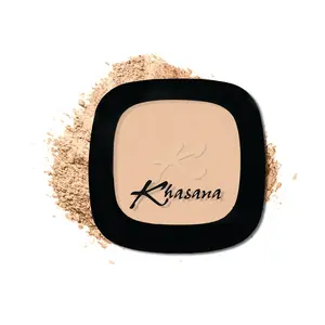 Khasana Pressed Powder, Dual Wet & Dry Foundation, Vitamin E & C Infused, Apply Wet for Maximum Coverage or Dry for Finishing, Matte Poreless, Setting Makeup, Flawless Finish