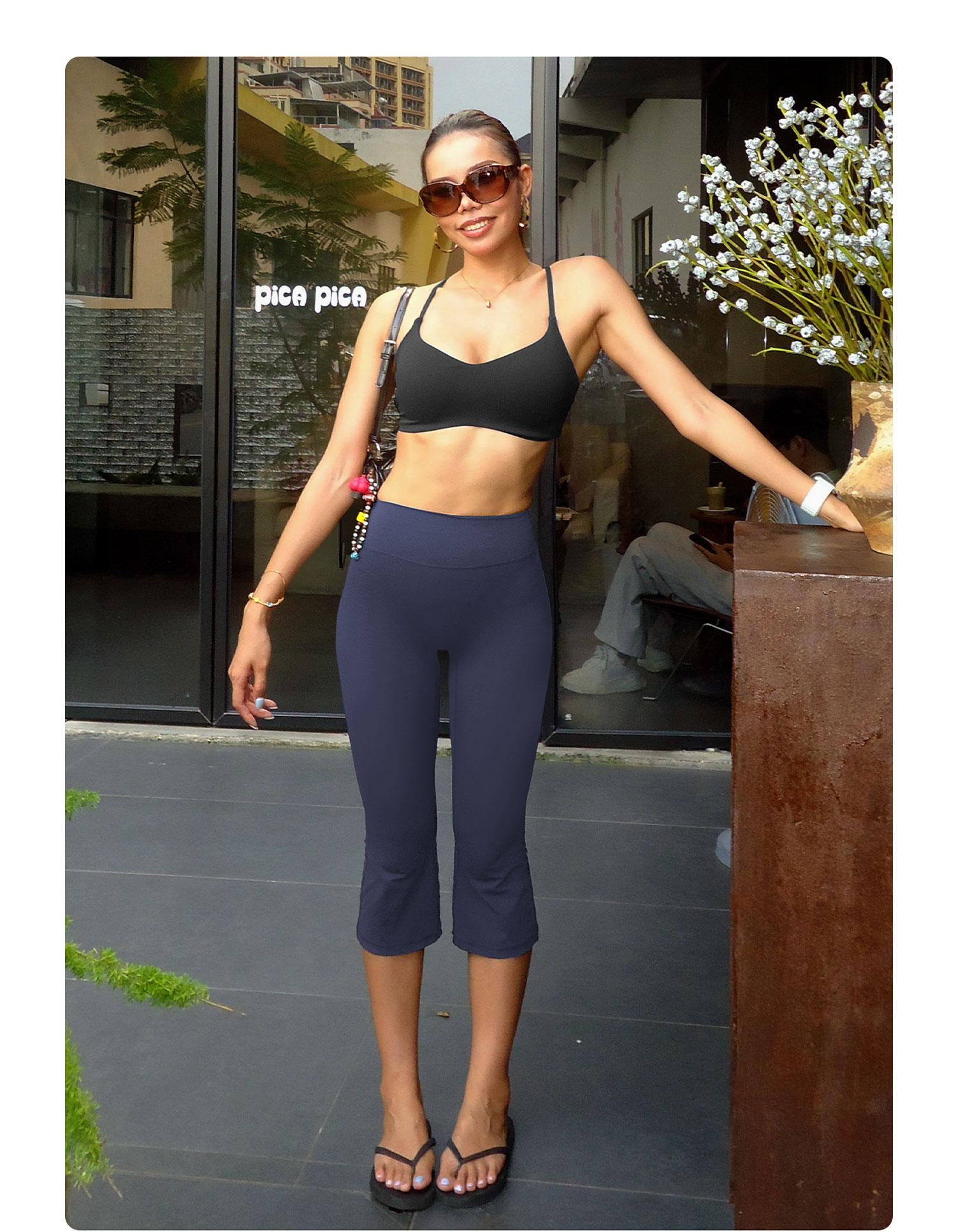 YEOREO Ease 21" Capri Flare Leggings for Women Buttery Soft High Waisted Bootcut Yoga Pants Workout Cropped Comfy Pants with Hidden Scrunch & Tummy Control, Women's Clothes, Capri Pants tiktokshopbacktoschool,back to school,back to school haul