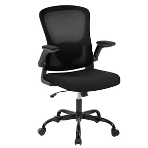 GAOMON Mesh Ergonomic Office Chair - Adjustable Lumbar Support, Flip-Up Armrests & Smooth Rolling Base, Comfy Executive Computer Chair Perfect for Home Office, Study & Workspaces (Black)
