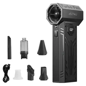Turbo Fan | 200,000 RPM High-Speed Air Duster, 5-Speed Adjustable Turbo Jet Blower, Portable Electric Dust Blower with LED Light for Keyboard, Computer, Car & Workshop Cleaning SummerWins,father'sdaygifts