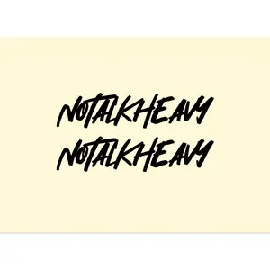 MINI Cursive "No Talk Heavy" 2 Pack