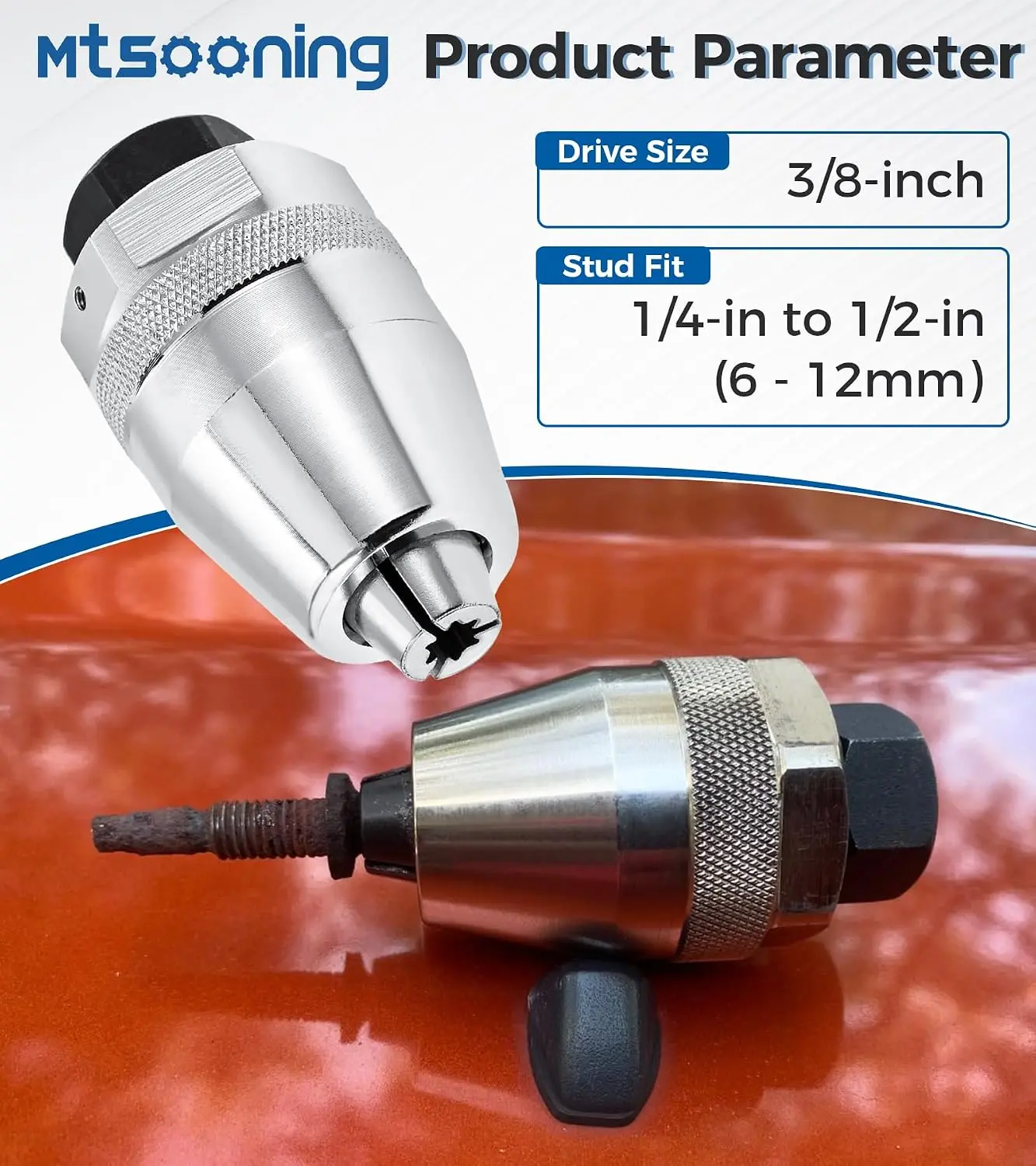 Damaged Bolt and Stud Extractor Tool,Grips and Removes 1/4" to 1/2" Studs, |   (6 to 12mm)Stud Remover for Rounded Off,Broken,Damaged,Painted Over and Rusted Tight