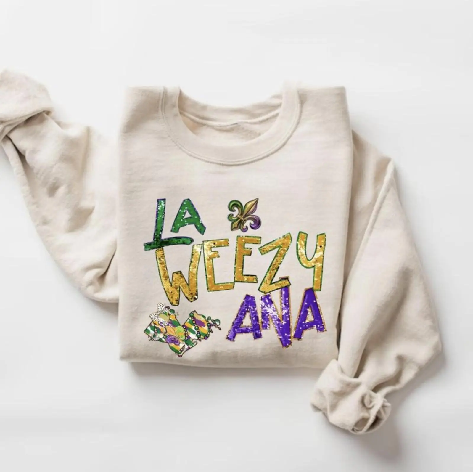 Retro La Weezy Ana T-Shirt, Sweatshirt, Hoodie, Louisiana Mardi Gras Sweatshirt, Louisiana Mardi Grass Shirt, Purple Green Gold Tee,  Mardi Gras Gift