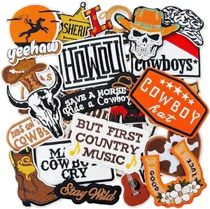 Patches - ️23PCS Western Iron On Patches Cowboy Embroidered Patches for Hats Jackets Backpacks Clothing