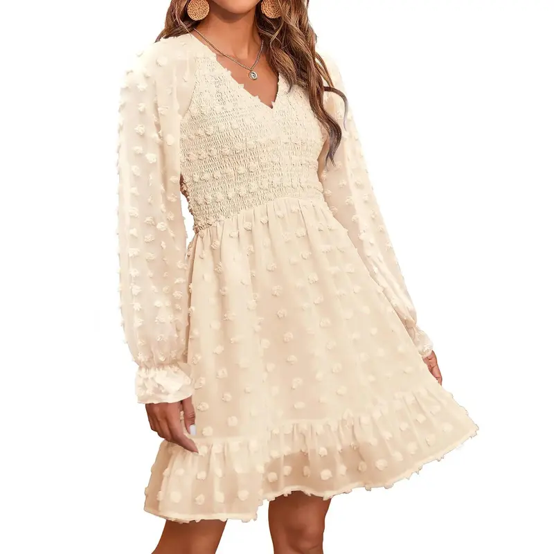 long sleeve short flowy dresses - TikTok Shop