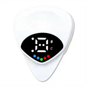 Portable 2-in-1 Guitar Pick & Tuner | 12-Tone ABS Design, Battery Powered | Ideal for Beginners, Acoustic & Electric Guitars