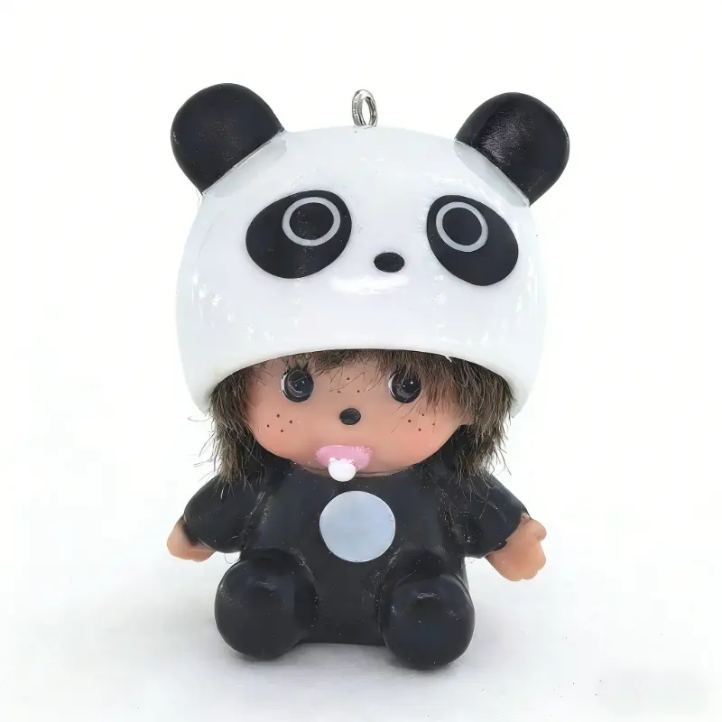 Black panda sitting