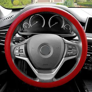 Snake Pattern Silicone steering wheel cover Burgundy