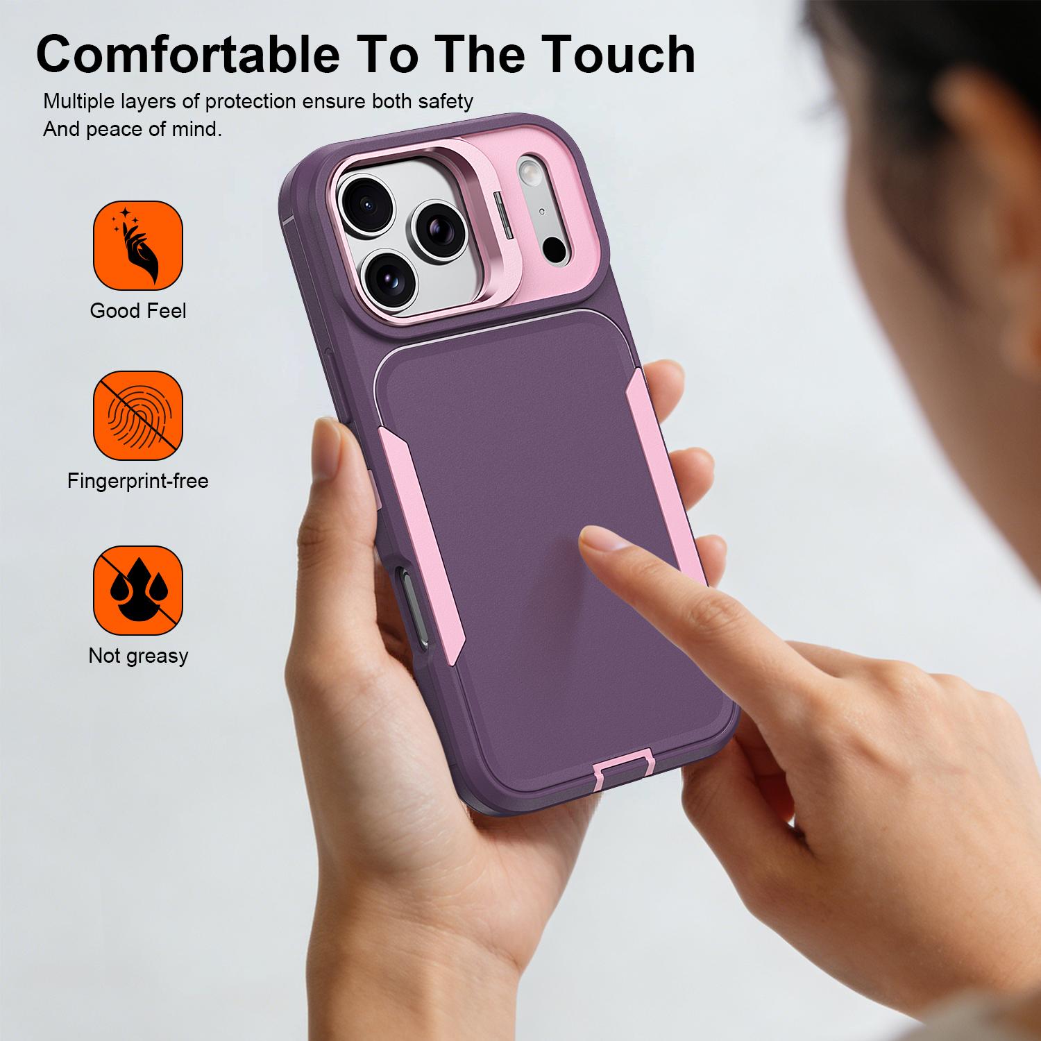 For iPhone 17 Pro Max 16 15 14 13 12 Case with Stand, Drop Proof 2-Layer Full Body Protection, Heavy-Duty Shockproof Protection, Rugged Phone Cover