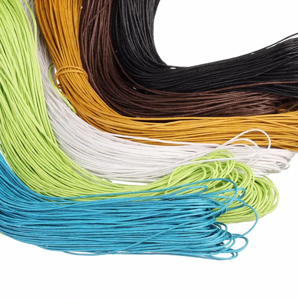 90meter/lot Diameter 1mm Cotton Waxed Cord Thread Bracelet Necklace Findings Beading Cord String For Diy Jewelry Marking