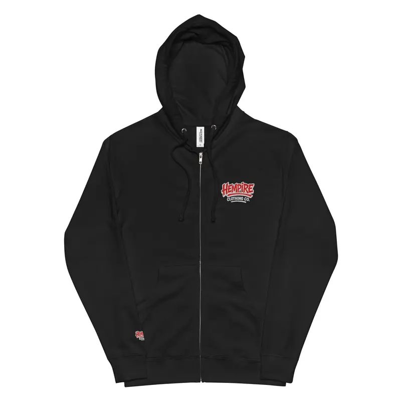 Hempire Red Logo Zip Up Hoodie