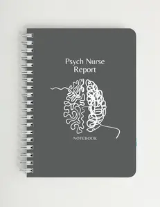 Psych Nurse Report Notebook for Comprehensive Patient Studies and Treatment Plans