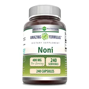 Amazing Formulas Noni 400 Mg | 240 Capsules | Non-GMO | Gluten-Free | Made in USA