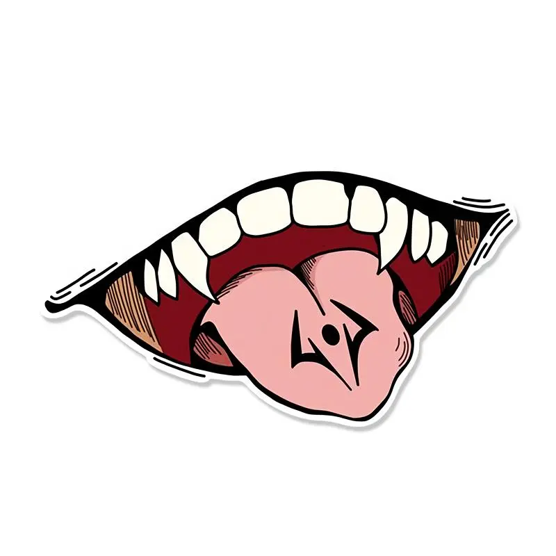 Funny Decal Vampire Mouth Car Sticker Windows Waterproof Sunscreen PVC For Laptop Helmet Refrigerator Decal