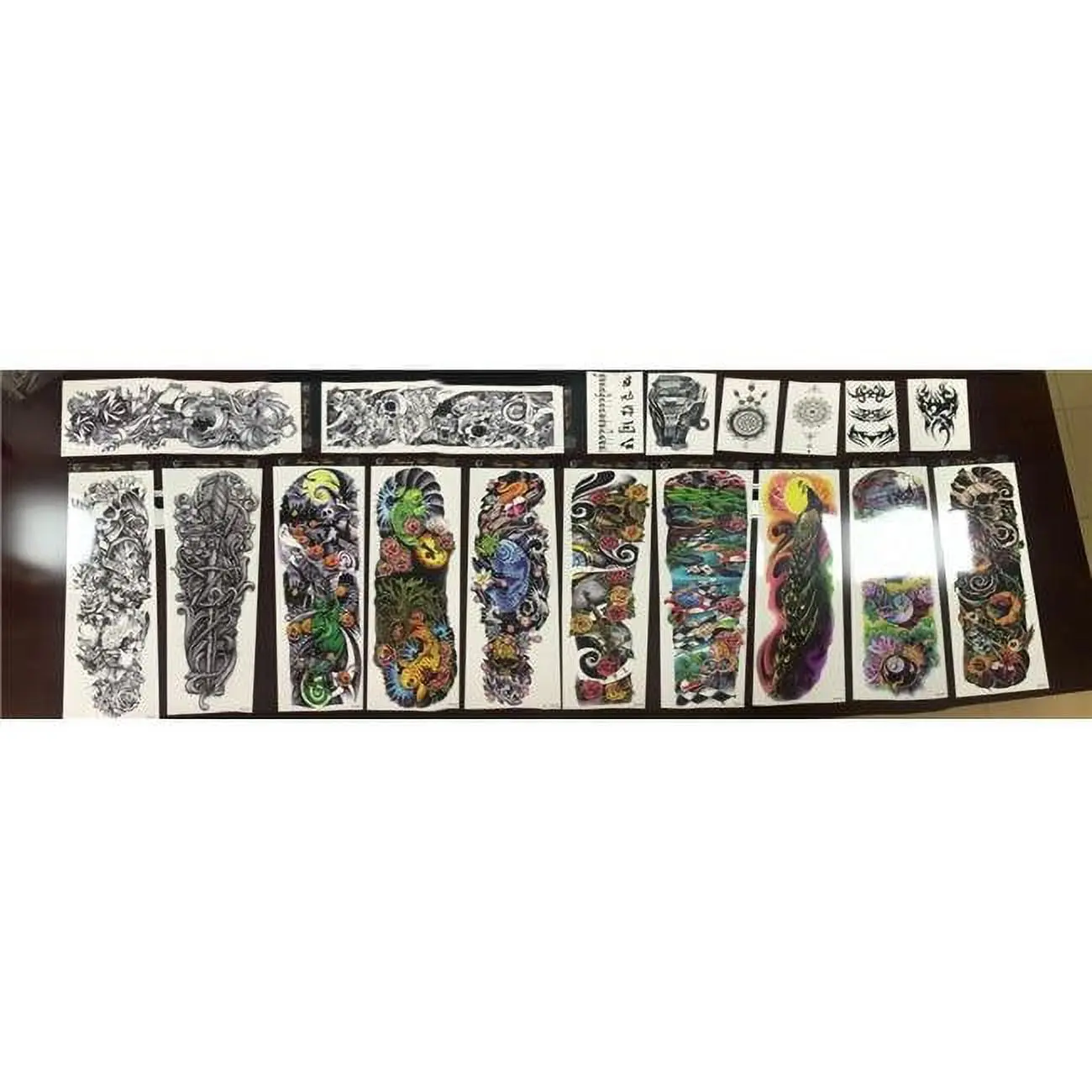212 MAIN TAT02 Style Full-Sleeve Realistic Fake Tattoos - Easy-Apply Temporary Tattoos, Ideal for Men's Costume Wear, Special Occasions