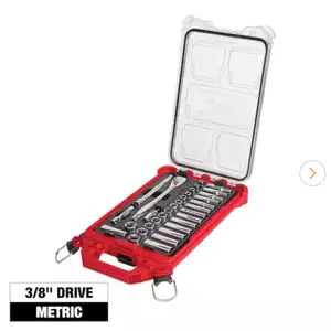Milwaukee 3/8 in. Drive Metric Ratchet and Socket Mechanics Tool Set with PACKOUT Case (32-Piece)