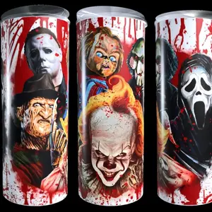 Halloween Scary Movie Tumbler Vinyl Wrap Bundle