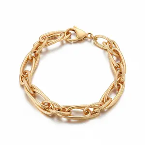 Chunky Gold Link Bracelet-Gold Plated Bracelet
