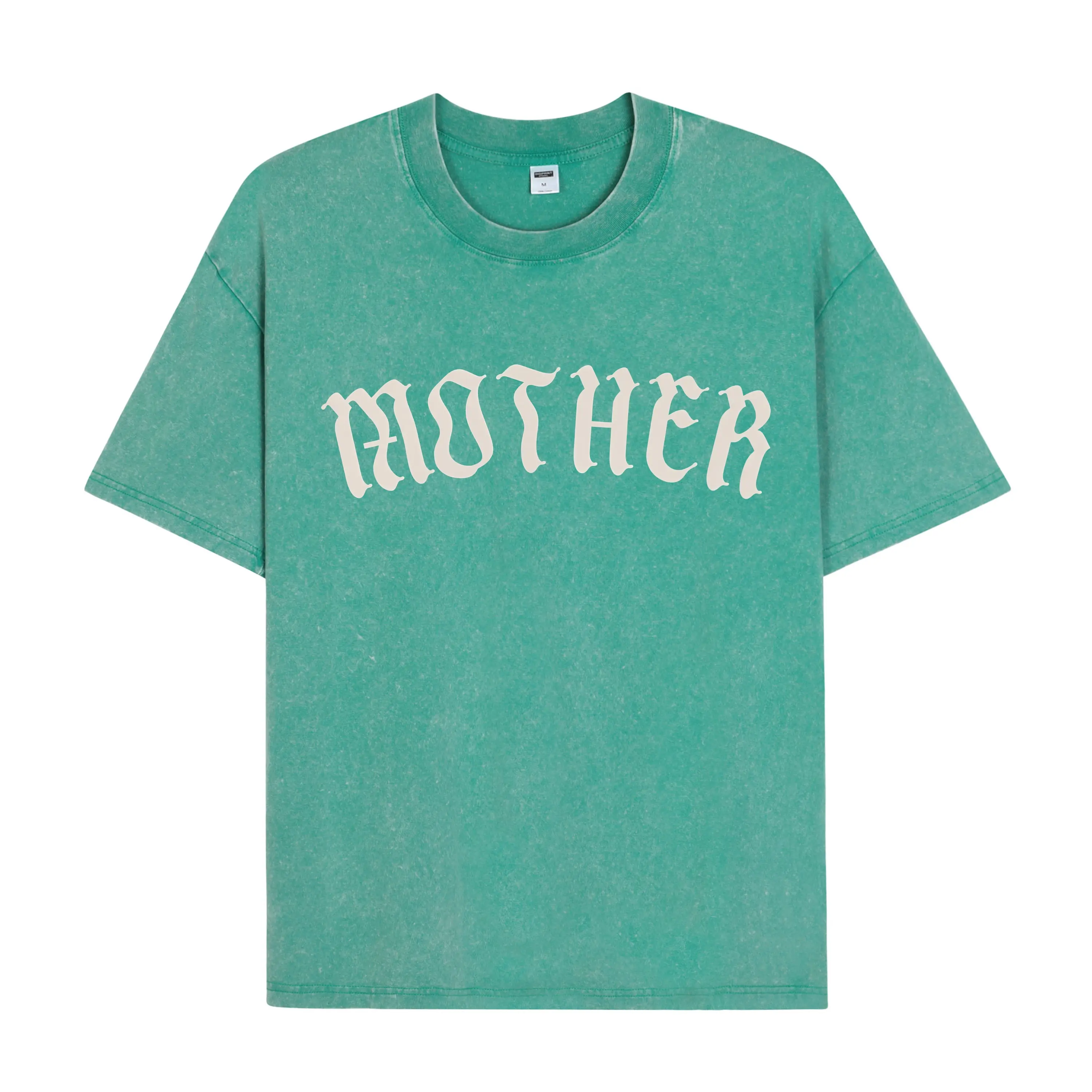 Washed T-shirt-AQUA GREEN