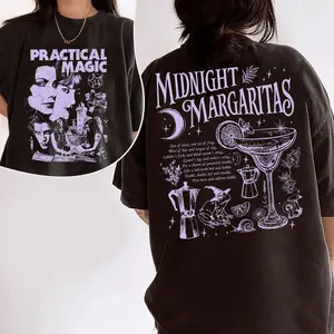 Vintage Midnight Margaritas Practical Magic 2 sides Shirt, Salt Rosemary Lavender Love TShirt, Witchy Graphic Crewneck, Unisex Tee