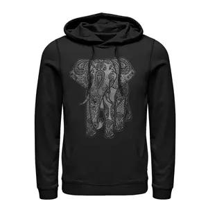 Men's Lost Gods Elephant Print Pull Over Hoodie