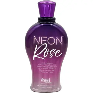 Devoted Creations Neon Rose Tanning Lotion with Natural Bronzers 12.25 oz