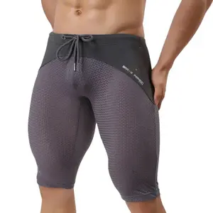 Kyn Apparel Men's Workout Compression Shorts 7 Inch, Nylon Quick Dry Fitness Shorts for Bodybuilding Running Cycling