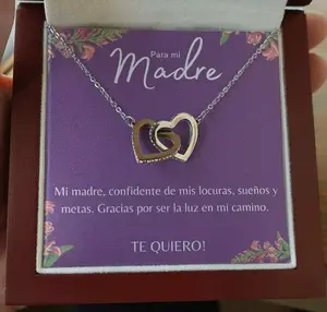 Regalo Para Mama Collar Dia De La Madre Hijo / Hija Joya Mensaje, Mother's Day Gift, Necklace for Mom