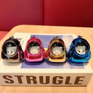 LED Light Up Cute Cartoon Bear Keychain for Backpacks Bags Keys Glowing Novelty Gift for Kids Girls Women Fashion Key Ring Accessory