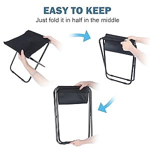 Ultra-compact folding stool - lightweight and durable, perfect for travel, camping, fishing and outdoor adventures - quick folding design for easy portability Ultra-compact folding stool - lightweight and durable, perfect for travel, camping, fishing and outdoor adventures - quick folding design for easy portability
