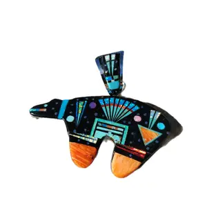 Galaxy Night Sky Bear Pendant