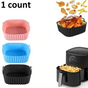 Baking supplies, Silicone Baking Mat for Air Fryer, Reusable Non-Stick Kitchen Cooking Tool, Baking Tools, Essential Baking Accessories for Frying and Roasting, Bakeware, Versatile Use