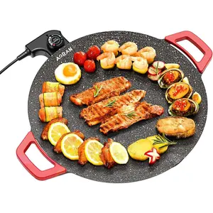 Indoor Grills Electric Smokeless – Nonstick Electric Griddle for Indoor Use, Compact & Versatile Cooking for Steaks, Pancakes, and BBQ